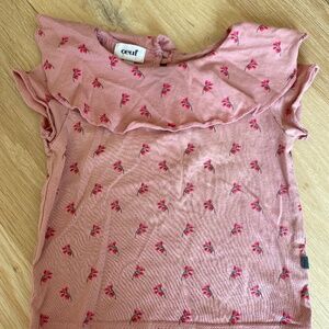 Oeuf Ruffle Collar T - 12M